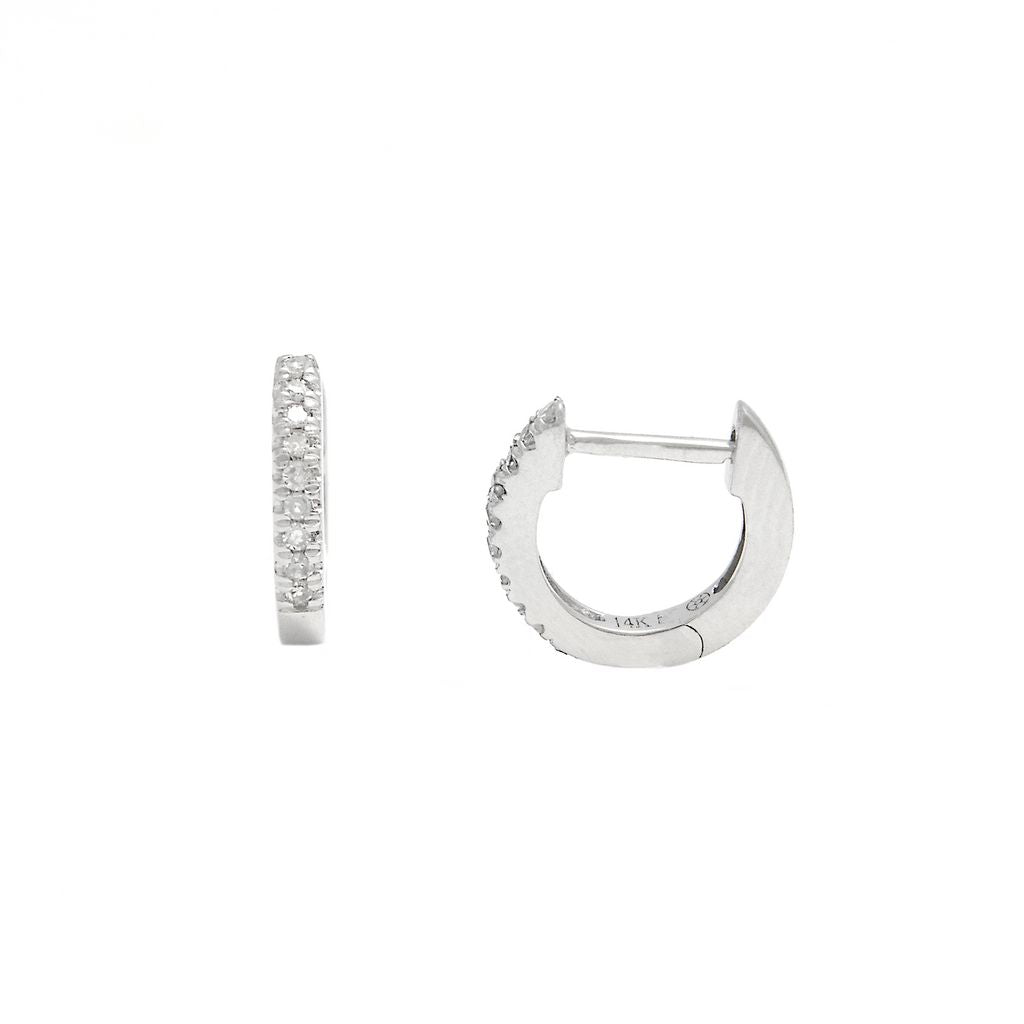145N - Small huggie diamond earrings