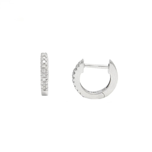 145N - Small huggie diamond earrings