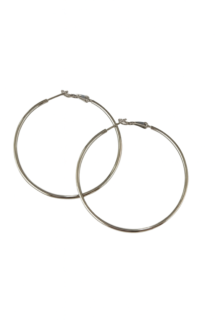 SIL17- Silver Hoops With Hinge Closing