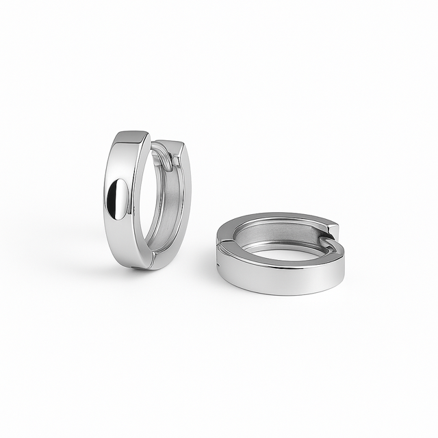 SIL20-Silver Thick Huggies